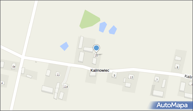 Kalinowiec, Kalinowiec, 10, mapa Kalinowiec