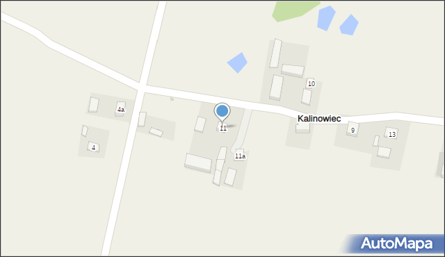 Kalinowiec, Kalinowiec, 11, mapa Kalinowiec