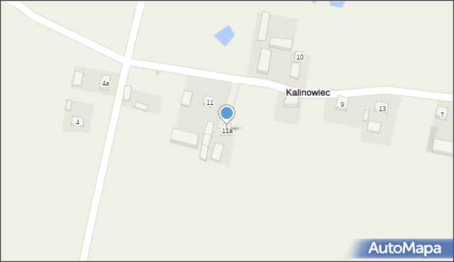 Kalinowiec, Kalinowiec, 11a, mapa Kalinowiec