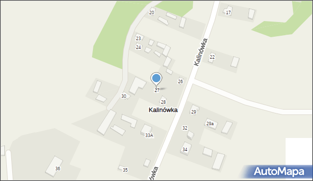 Kalinówka, Kalinówka, 27, mapa Kalinówka