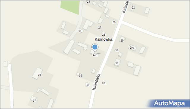 Kalinówka, Kalinówka, 33A, mapa Kalinówka