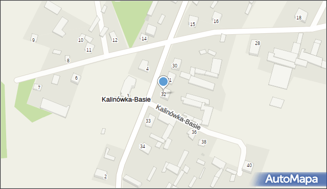 Kalinówka-Basie, Kalinówka-Basie, 32, mapa Kalinówka-Basie