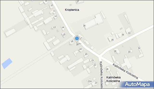 Kalinówka Kościelna, Kalinówka Kościelna, 18, mapa Kalinówka Kościelna