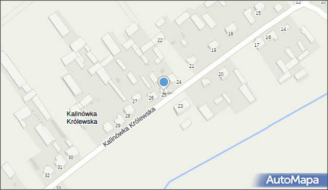 Kalinówka Królewska, Kalinówka Królewska, 25, mapa Kalinówka Królewska