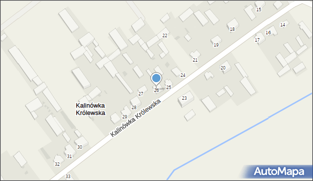 Kalinówka Królewska, Kalinówka Królewska, 26, mapa Kalinówka Królewska