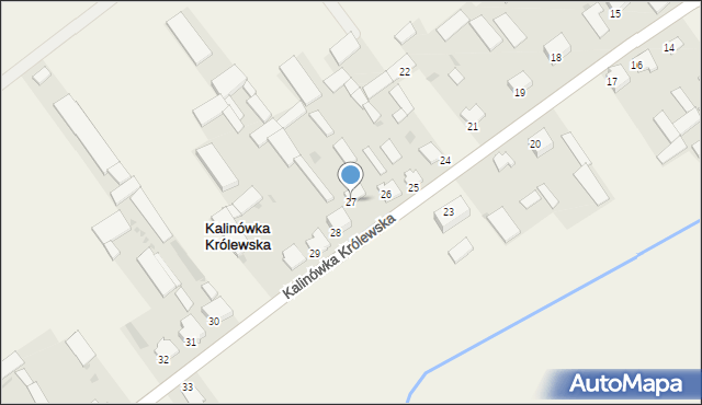 Kalinówka Królewska, Kalinówka Królewska, 27, mapa Kalinówka Królewska