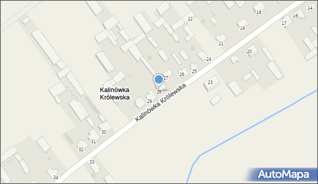 Kalinówka Królewska, Kalinówka Królewska, 28, mapa Kalinówka Królewska