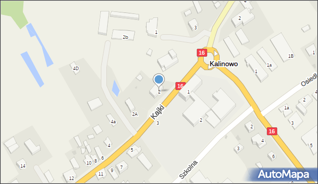 Kalinowo, Kajki Michała, 2, mapa Kalinowo