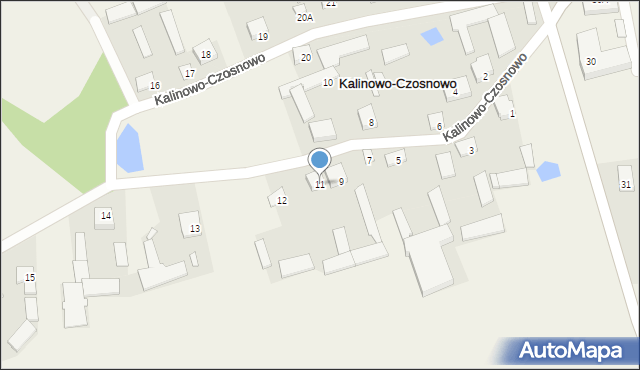 Kalinowo-Czosnowo, Kalinowo-Czosnowo, 11, mapa Kalinowo-Czosnowo