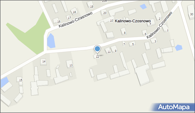 Kalinowo-Czosnowo, Kalinowo-Czosnowo, 12, mapa Kalinowo-Czosnowo