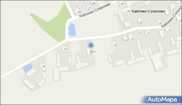 Kalinowo-Czosnowo, Kalinowo-Czosnowo, 13, mapa Kalinowo-Czosnowo