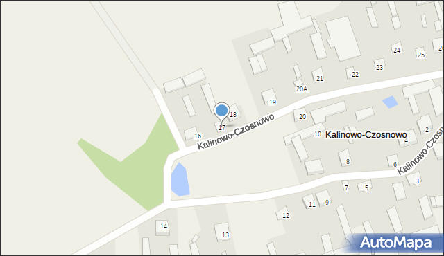 Kalinowo-Czosnowo, Kalinowo-Czosnowo, 17, mapa Kalinowo-Czosnowo