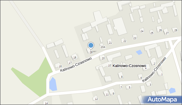 Kalinowo-Czosnowo, Kalinowo-Czosnowo, 19, mapa Kalinowo-Czosnowo