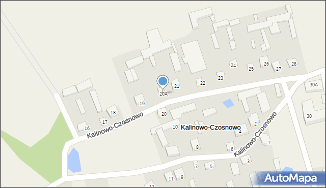 Kalinowo-Czosnowo, Kalinowo-Czosnowo, 20A, mapa Kalinowo-Czosnowo