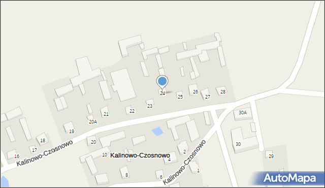 Kalinowo-Czosnowo, Kalinowo-Czosnowo, 24, mapa Kalinowo-Czosnowo