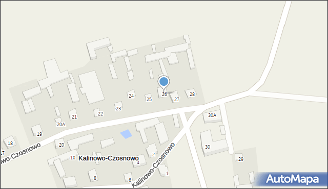 Kalinowo-Czosnowo, Kalinowo-Czosnowo, 26, mapa Kalinowo-Czosnowo