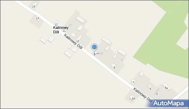 Kalinowy Dół, Kalinowy Dół, 9, mapa Kalinowy Dół