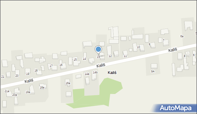 Kaliś, Kaliś, 13, mapa Kaliś