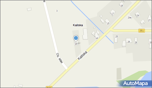 Kaliska, Kaliska, 13, mapa Kaliska