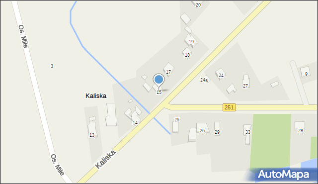 Kaliska, Kaliska, 15, mapa Kaliska