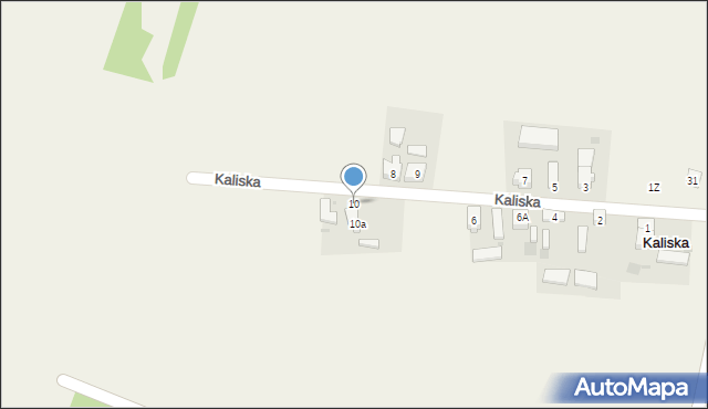 Kaliska, Kaliska, 10, mapa Kaliska