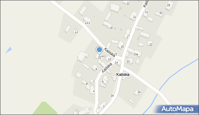 Kaliska, Kaliska, 11, mapa Kaliska