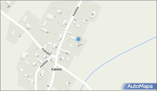 Kaliska, Kaliska, 20, mapa Kaliska