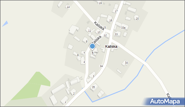 Kaliska, Kaliska, 5, mapa Kaliska