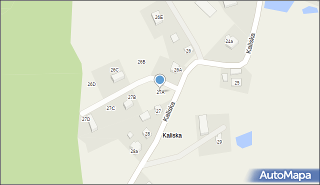 Kaliska, Kaliska, 27A, mapa Kaliska