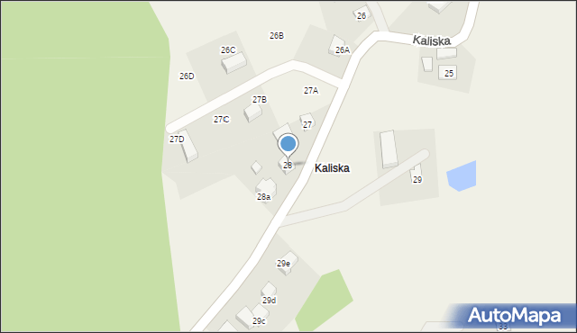 Kaliska, Kaliska, 28, mapa Kaliska