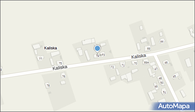 Kaliska, Kaliska, 74, mapa Kaliska