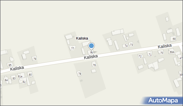 Kaliska, Kaliska, 75, mapa Kaliska