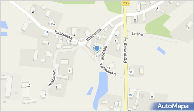 Kalisz, Kaszubska, 17, mapa Kalisza