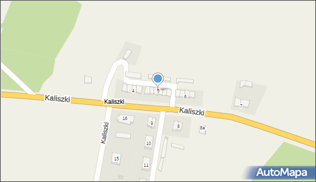 Kaliszki, Kaliszki, 5, mapa Kaliszki