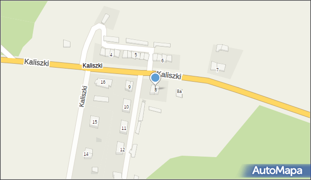 Kaliszki, Kaliszki, 8, mapa Kaliszki