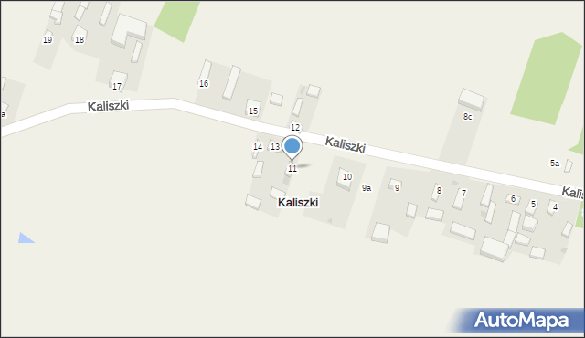 Kaliszki, Kaliszki, 11, mapa Kaliszki
