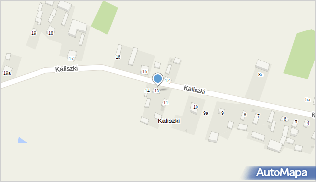 Kaliszki, Kaliszki, 13, mapa Kaliszki