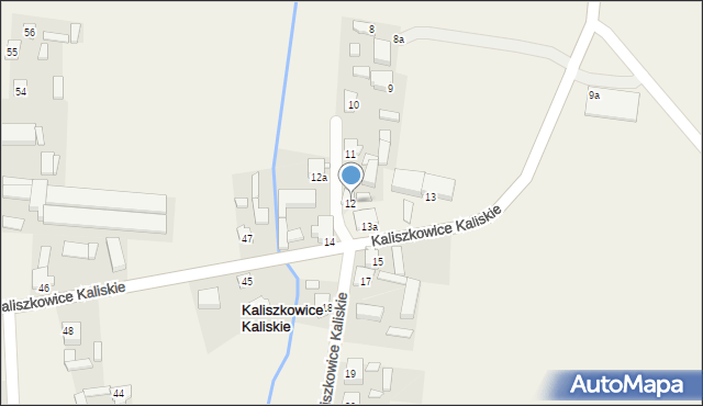 Kaliszkowice Kaliskie, Kaliszkowice Kaliskie, 12, mapa Kaliszkowice Kaliskie