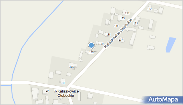 Kaliszkowice Ołobockie, Kaliszkowice Ołobockie, 140, mapa Kaliszkowice Ołobockie