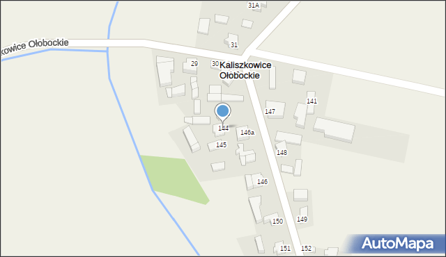 Kaliszkowice Ołobockie, Kaliszkowice Ołobockie, 144, mapa Kaliszkowice Ołobockie