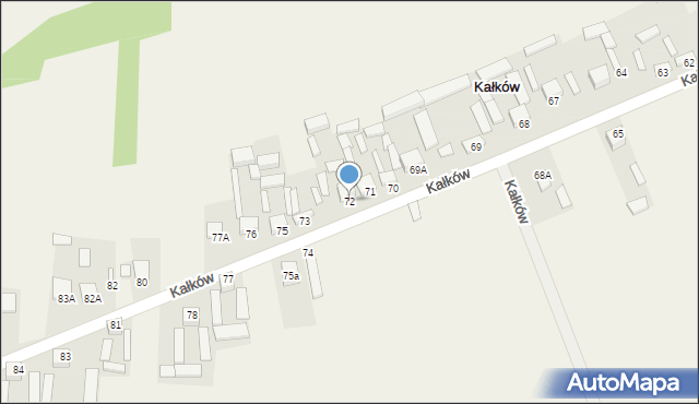 Kałków, Kałków, 72, mapa Kałków