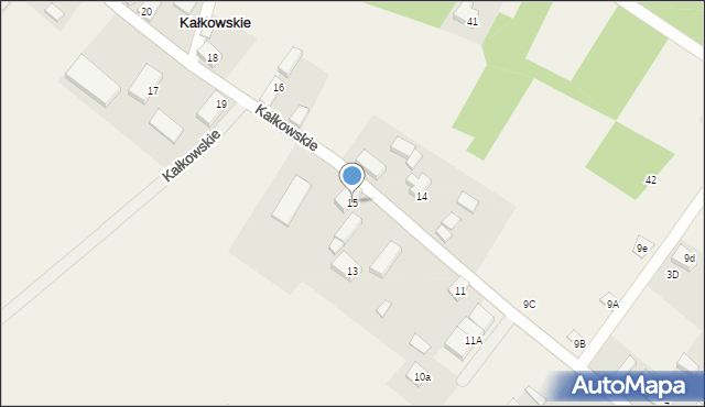 Kałkowskie, Kałkowskie, 15, mapa Kałkowskie