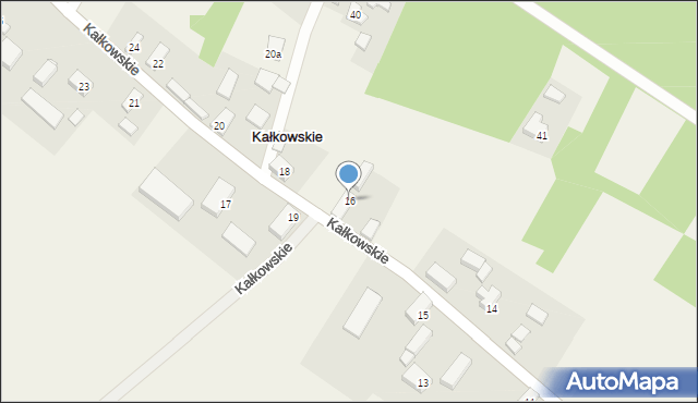 Kałkowskie, Kałkowskie, 16, mapa Kałkowskie