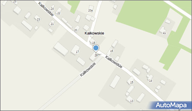 Kałkowskie, Kałkowskie, 19, mapa Kałkowskie