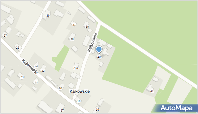 Kałkowskie, Kałkowskie, 40, mapa Kałkowskie