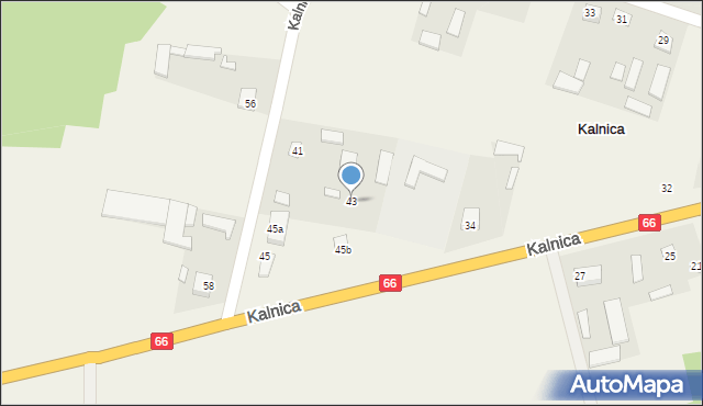 Kalnica, Kalnica, 43, mapa Kalnica