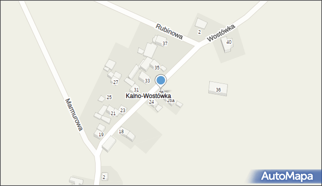 Kalno, Kalno-Wostówka, 12, mapa Kalno