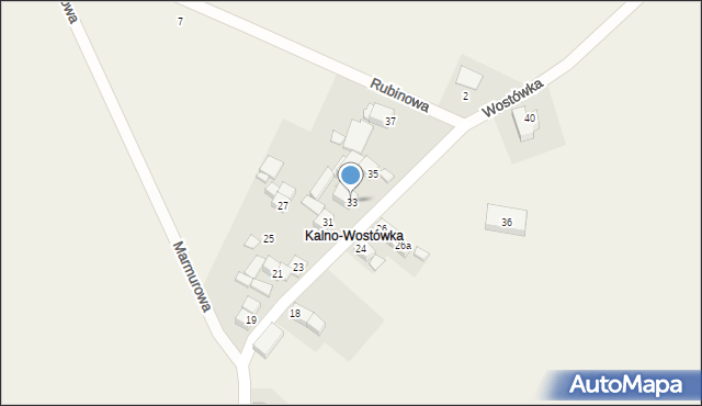 Kalno, Kalno-Wostówka, 13, mapa Kalno