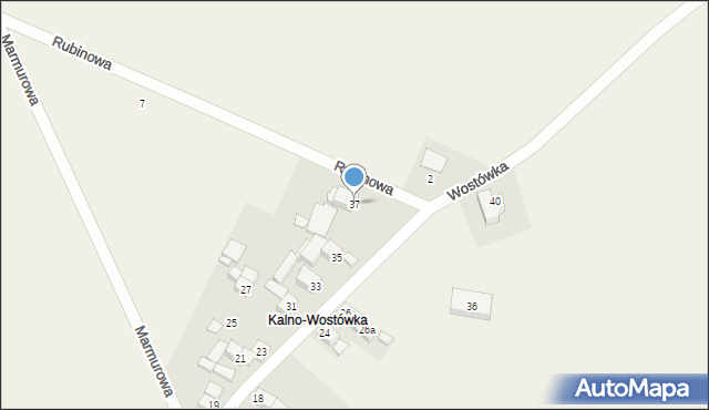 Kalno, Kalno-Wostówka, 17, mapa Kalno