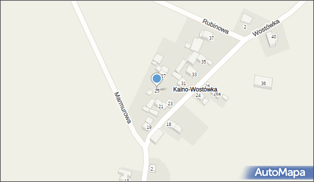 Kalno, Kalno-Wostówka, 9, mapa Kalno